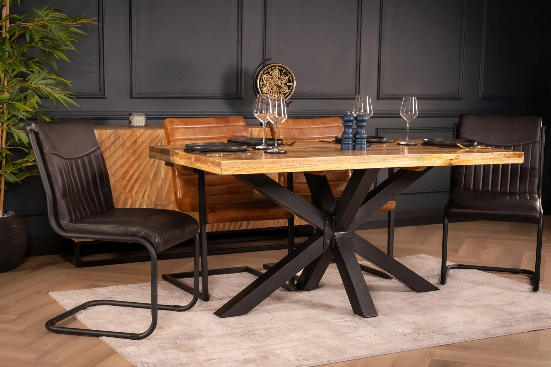 Wooden tables